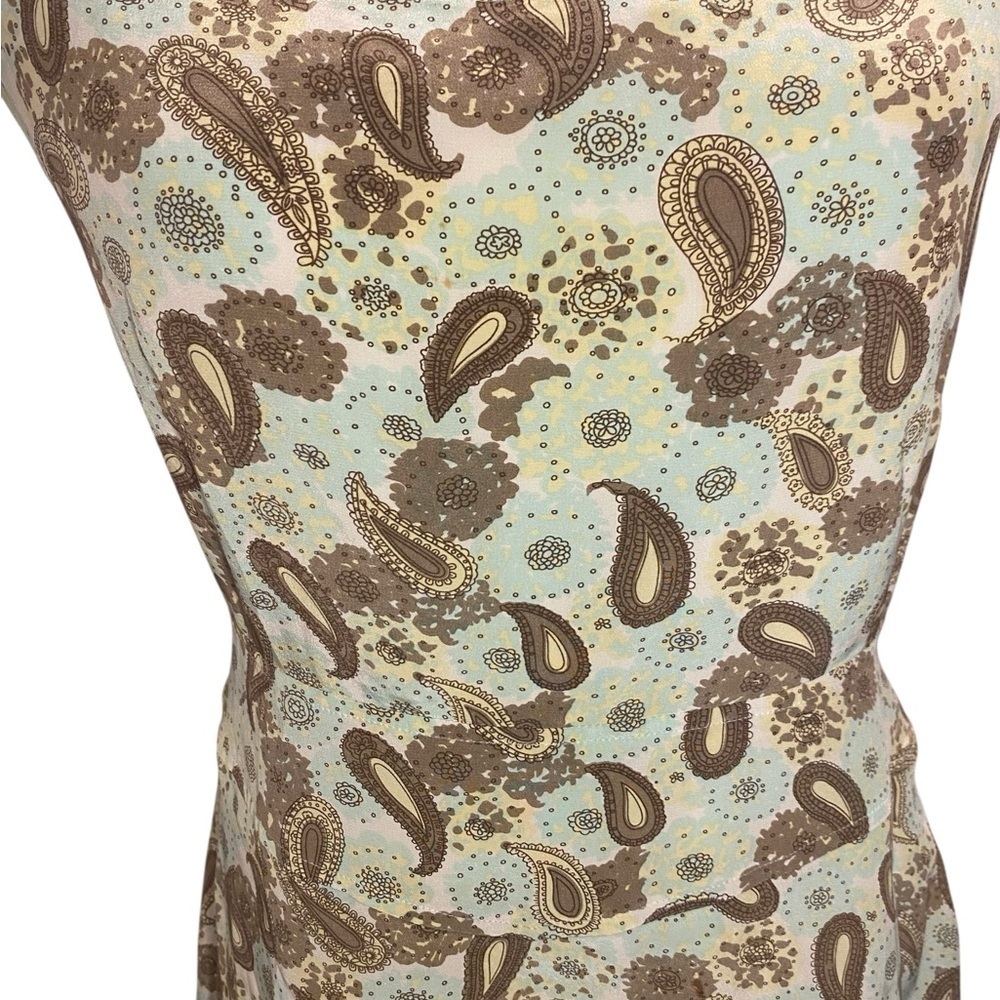 Anthropologie Isabella Bird Y2k Vintage Paisley Silk Dress - Picture 6 of 8